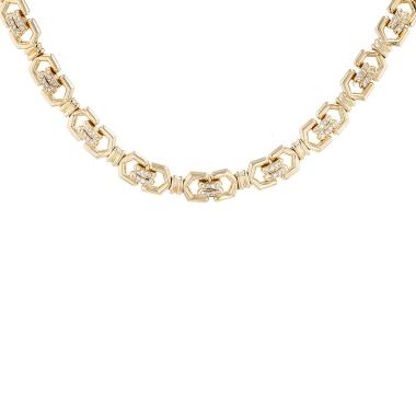 Mauboussin   1980's necklace in yellow gold and diamonds