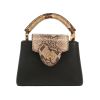 Louis Vuitton  Capucines BB shoulder bag  in black grained leather  and python - Detail D4 thumbnail