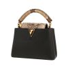 Louis Vuitton  Capucines BB shoulder bag  in black grained leather  and python - Detail D5 thumbnail