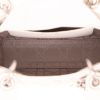 Bolso bandolera Dior  Lady Dior mini  en cuero bicolor blanco y plateado - Detail D3 thumbnail