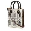 Sac à main Louis Vuitton X Fornasetti édition limitée Sac Plat mini  en toile monogram enduite marron et cuir noir - 00pp thumbnail