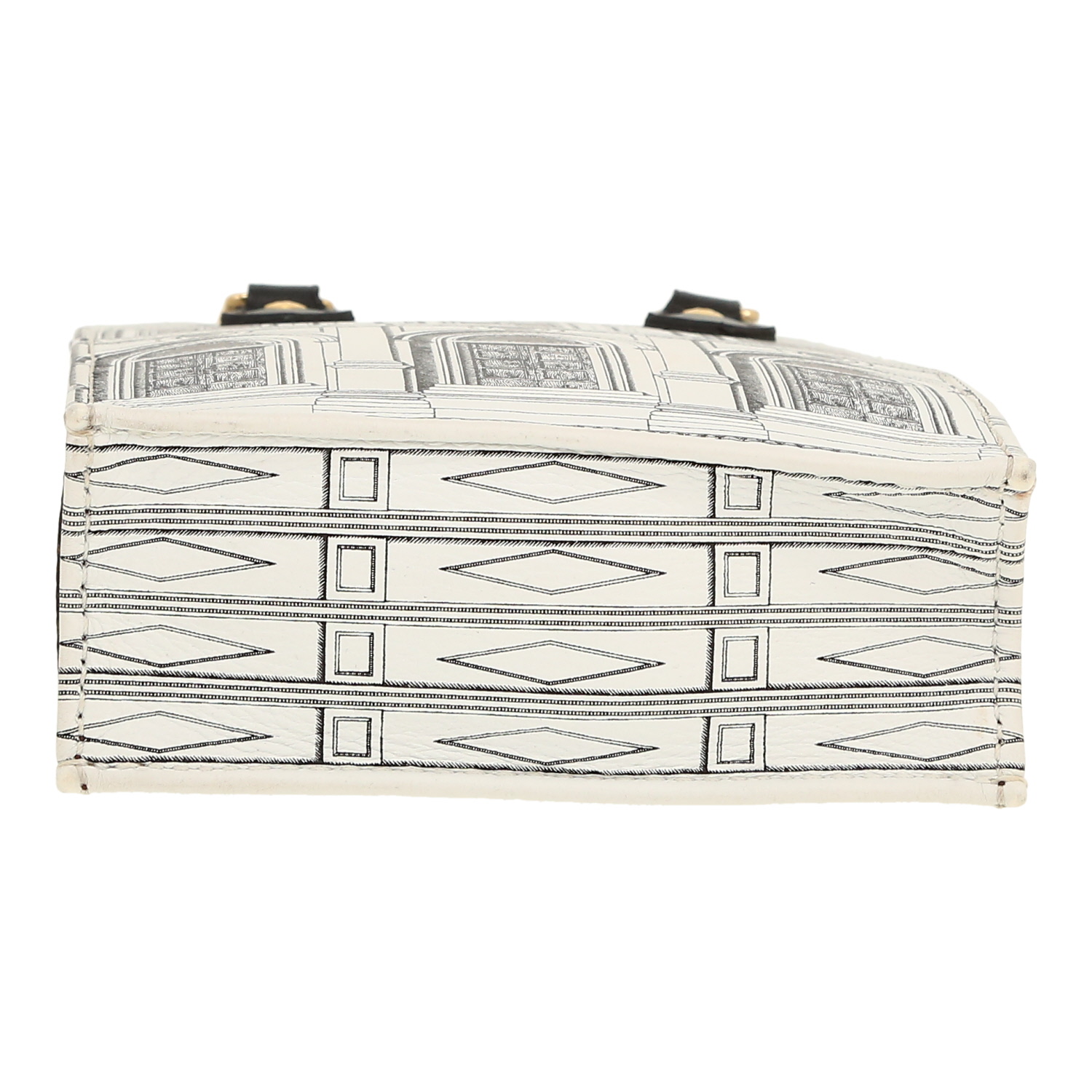 Bolso de mano Louis Vuitton  Sac Plat mini  en lona Monogram revestida marrón y cuero negro - Detail D1