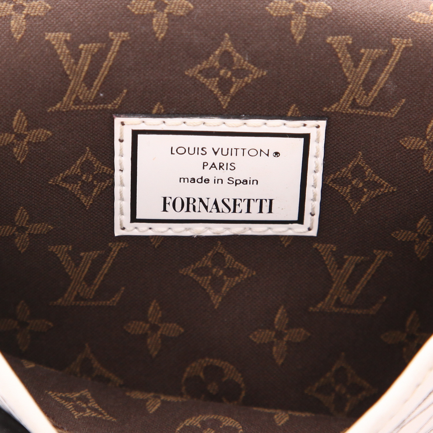 Louis Vuitton  Sac Plat mini  handbag  in brown monogram canvas  and black leather - Detail D2
