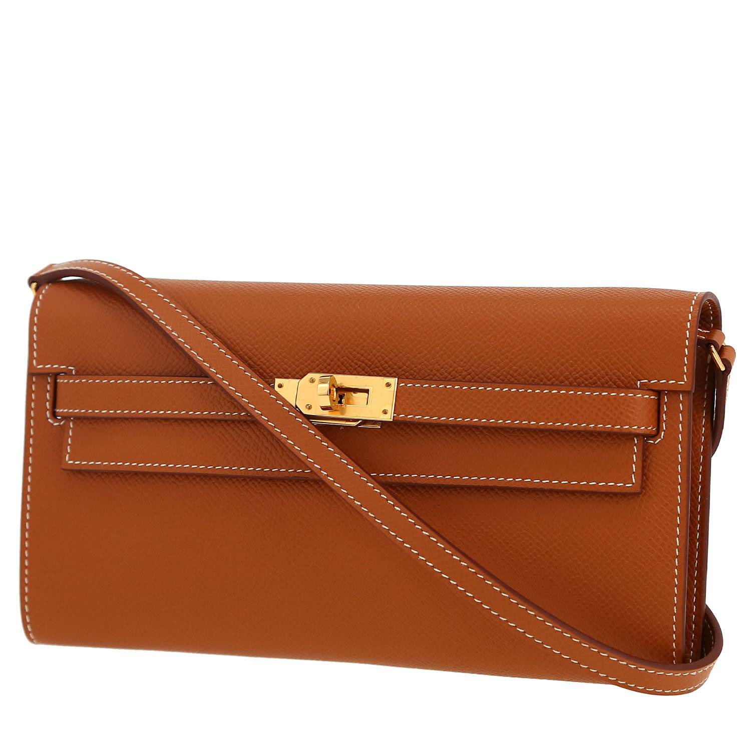 Hermès Kelly To Go shoulder bag in gold epsom leather