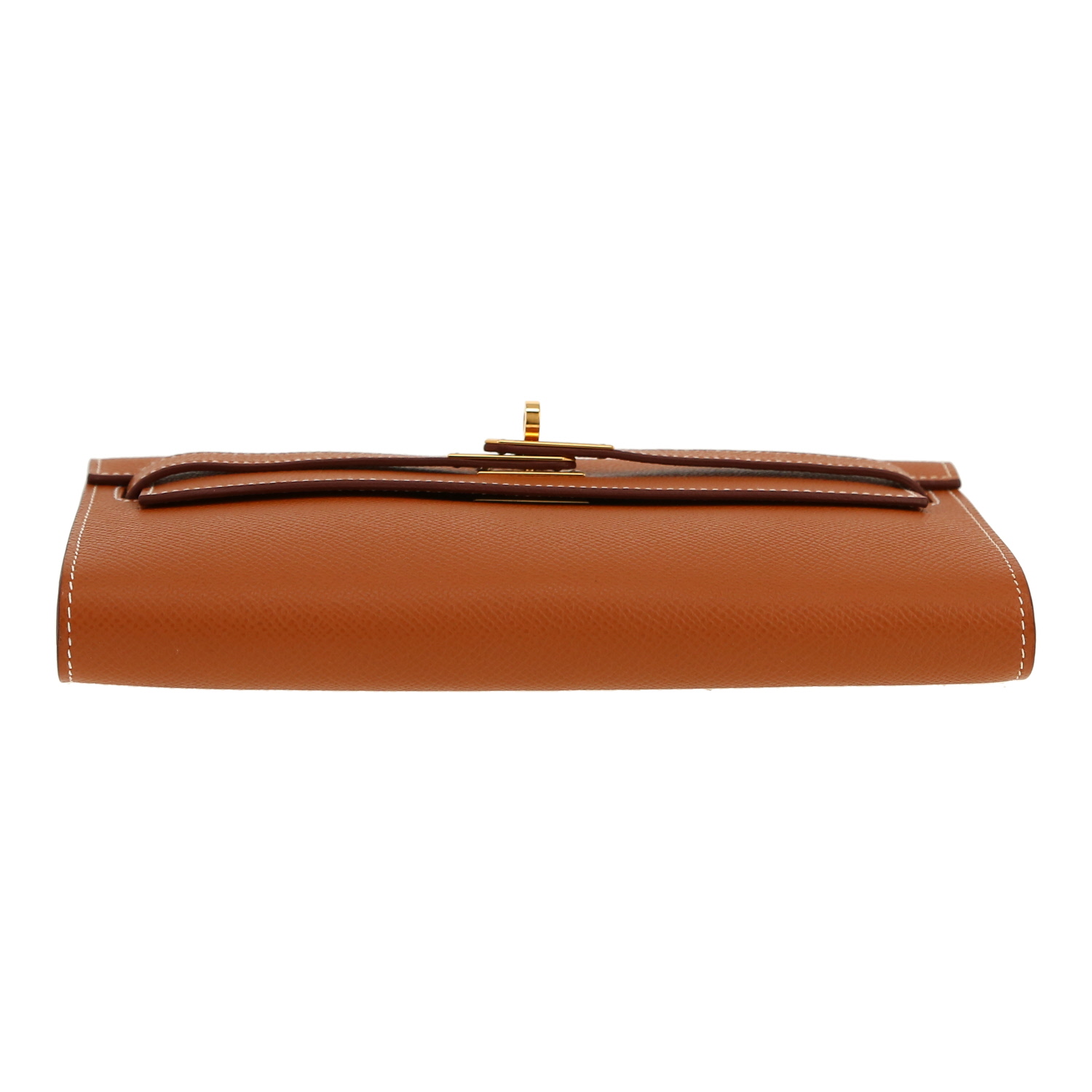 Bolso bandolera Hermès Kelly To Go en cuero epsom color oro - Detail D1