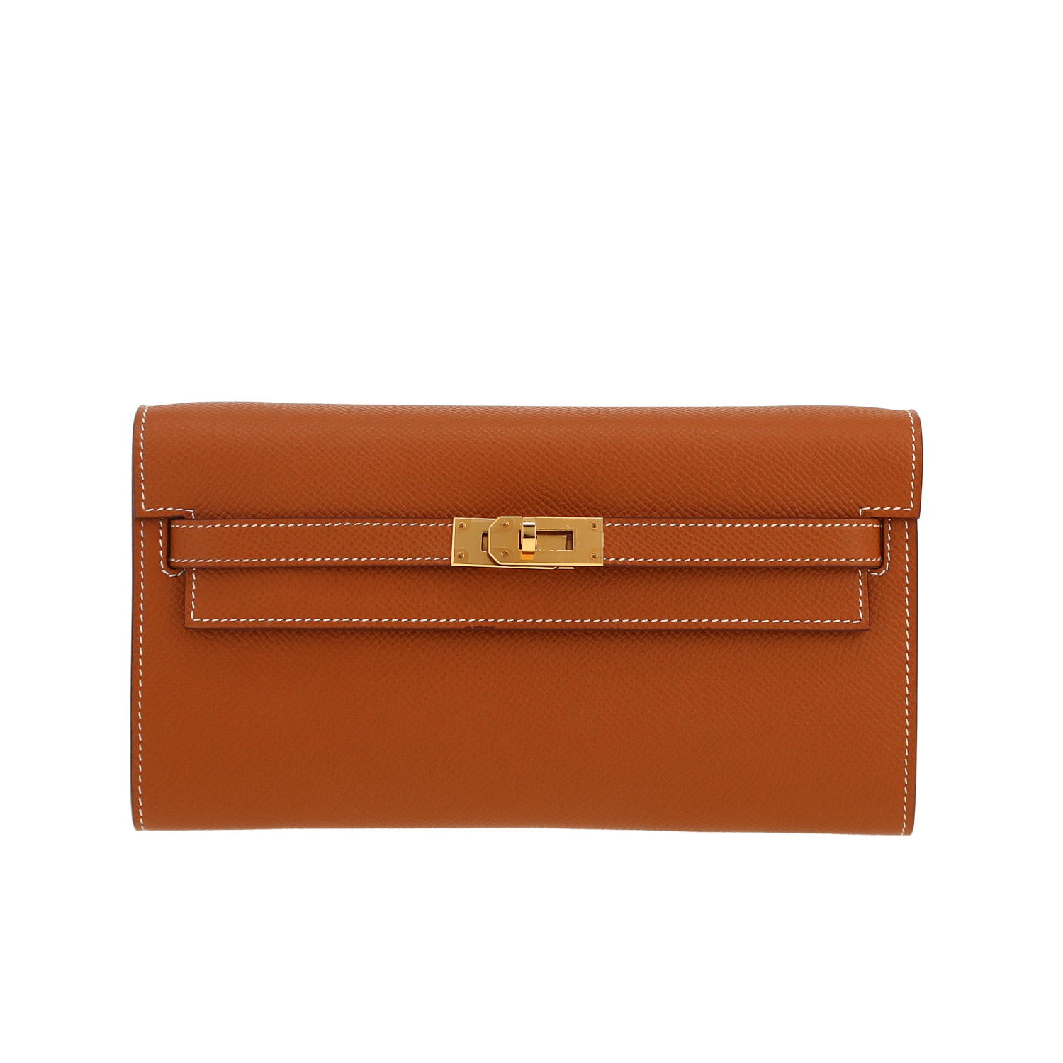 Bolso bandolera Hermès Kelly To Go en cuero epsom color oro - Detail D4