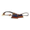 Pochette-ceinture Fendi   en cuir marron et denim bleu-foncé - Detail D1 thumbnail