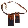 Pochette-ceinture Fendi   en cuir marron et denim bleu-foncé - Detail D3 thumbnail