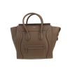Celine  Luggage medium model  handbag  in taupe grained leather - 360 thumbnail