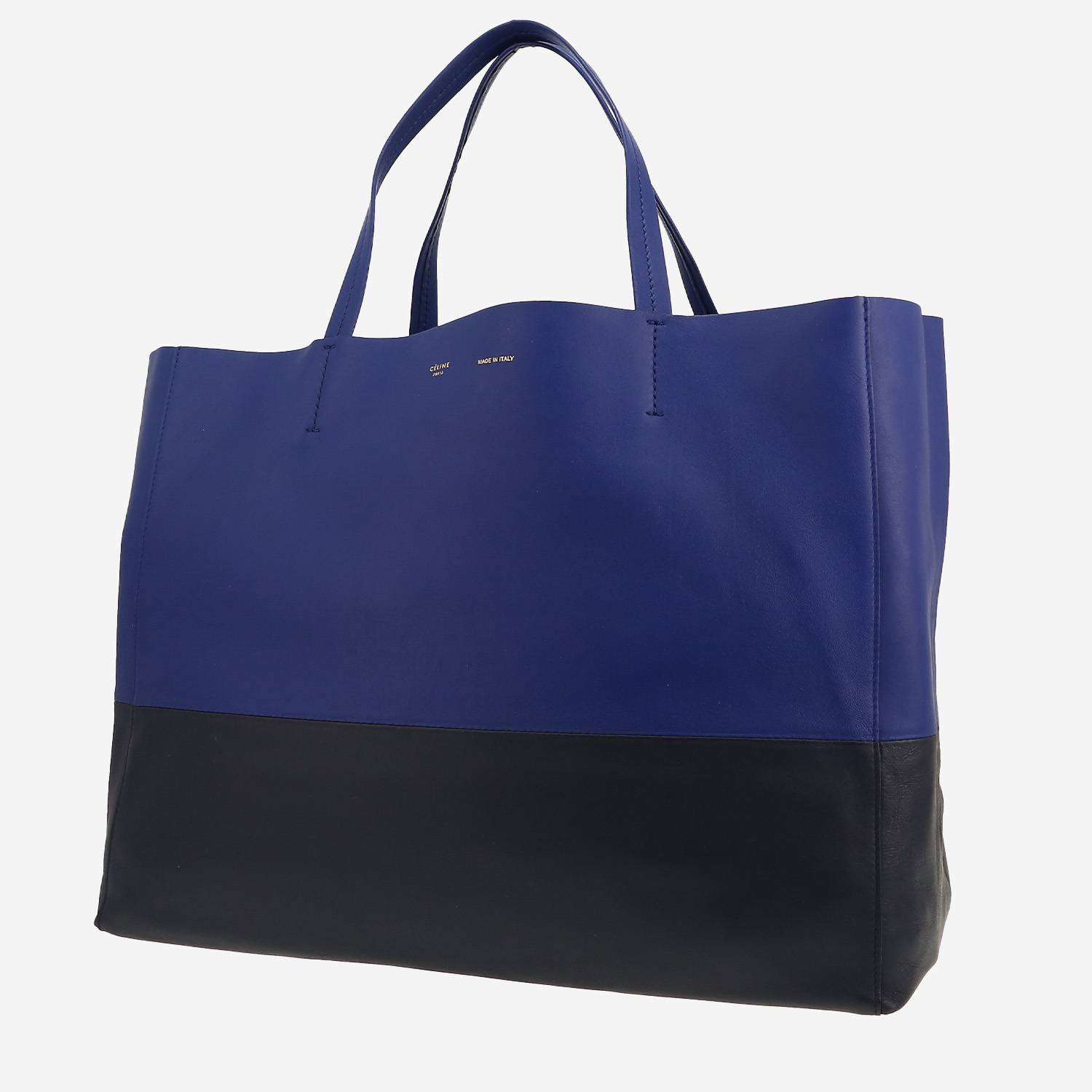 Sac cabas Celine  Horizontal grand modèle  en cuir bicolore bleu