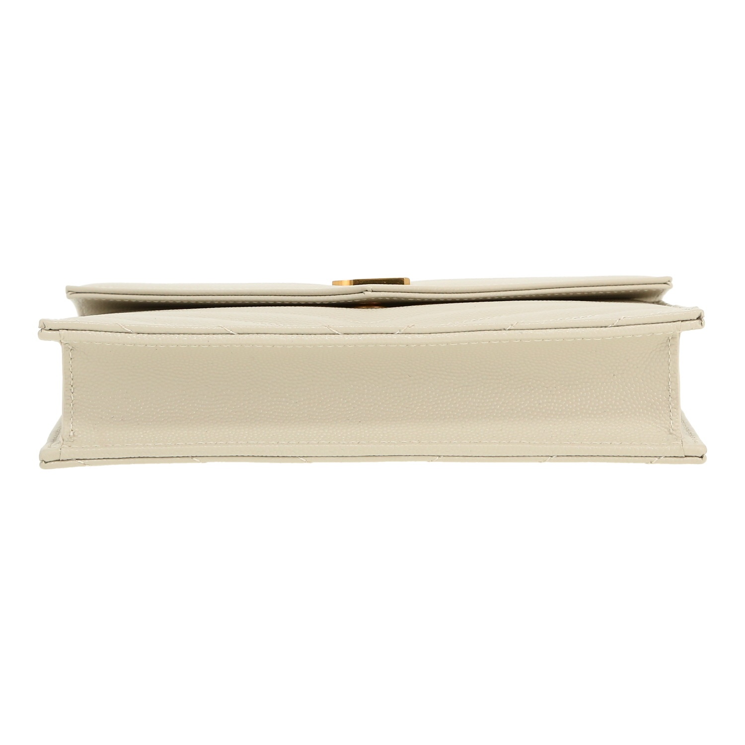 Saint Laurent  Cassandre shoulder bag  in white chevron quilted leather - Detail D1