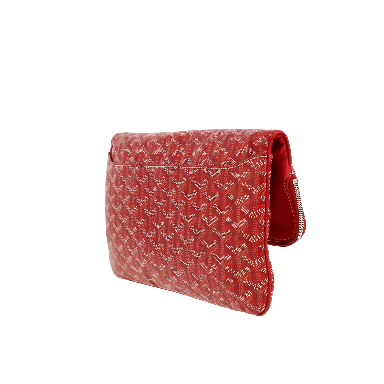 Goyard Sainte Marie pouch in red Goyard canvas - Detail D6