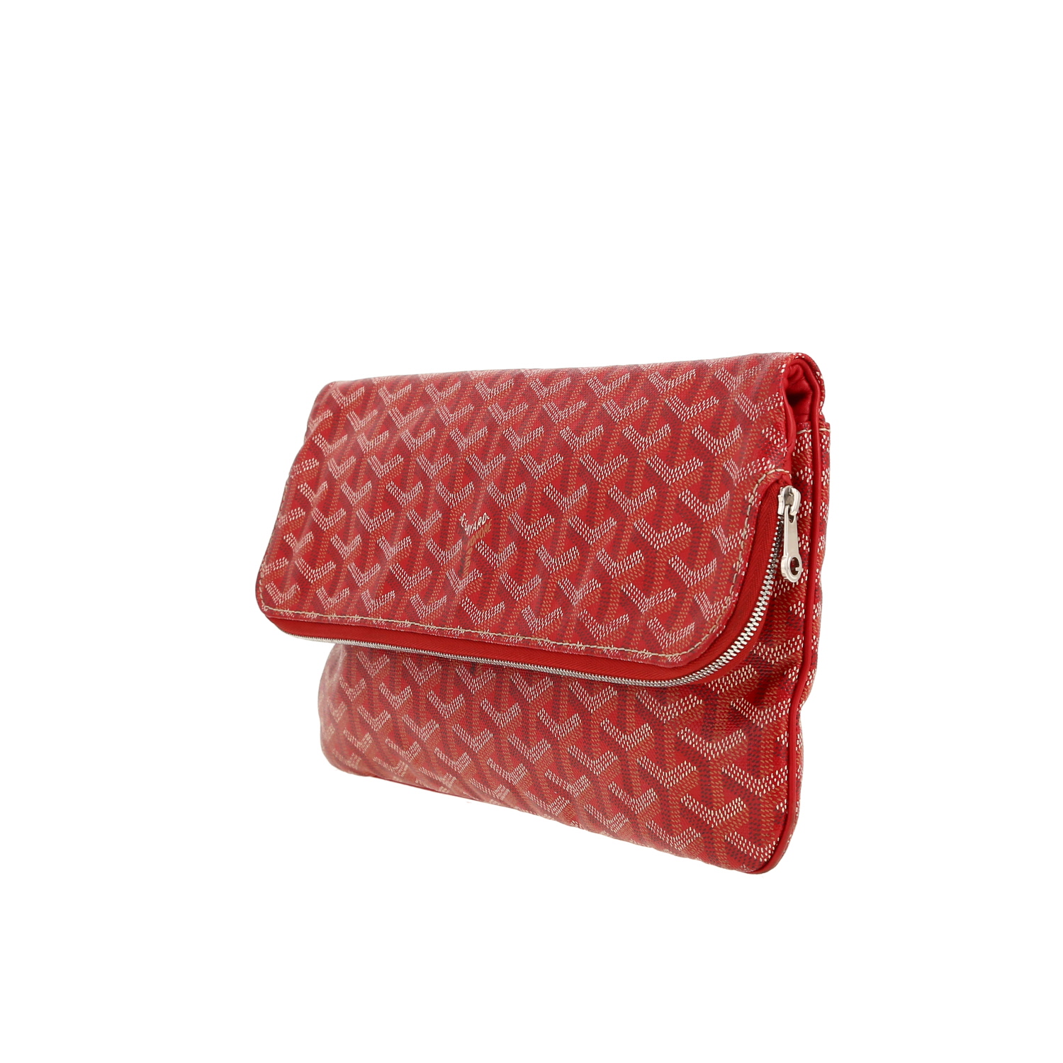 Pochette Goyard  Sainte Marie en toile Goyardine rouge - Detail D9
