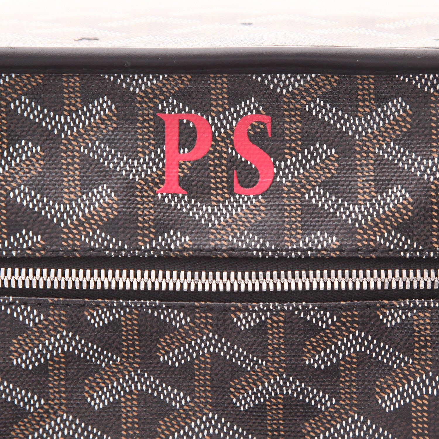 Goyard Artois tote bag in black Goyardine canvas and black leather - Detail D4