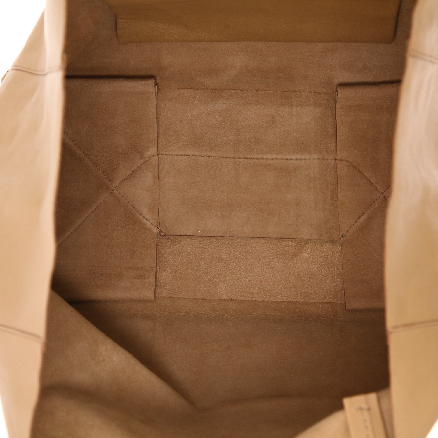 Celine  Horizontal shopping bag  in beige leather - Detail D3