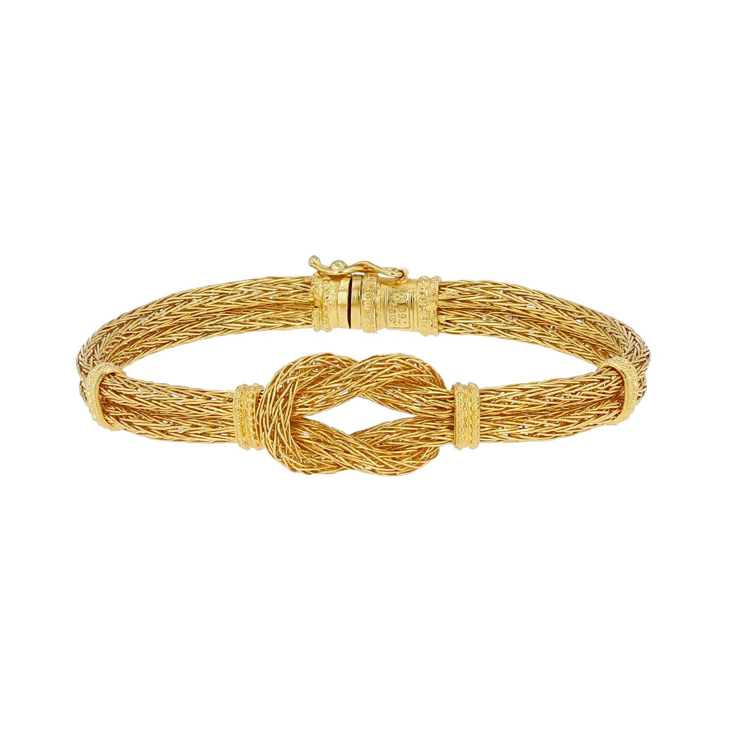 Brazalete Lalaounis Hercules Knot de oro amarillo