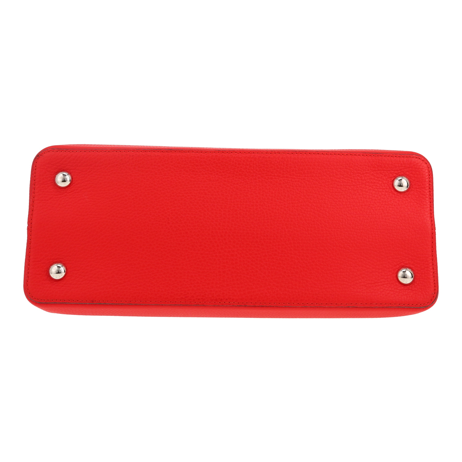 Borsa Louis Vuitton  Capucines in pelle taurillon clemence rossa - Detail D1