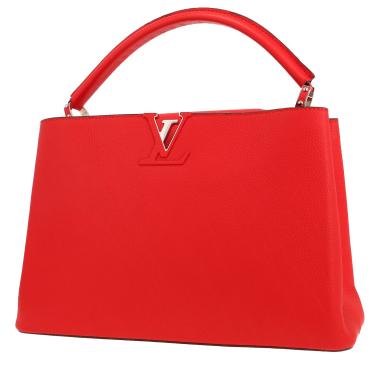 Borsa Louis Vuitton  Capucines in pelle taurillon clemence rossa