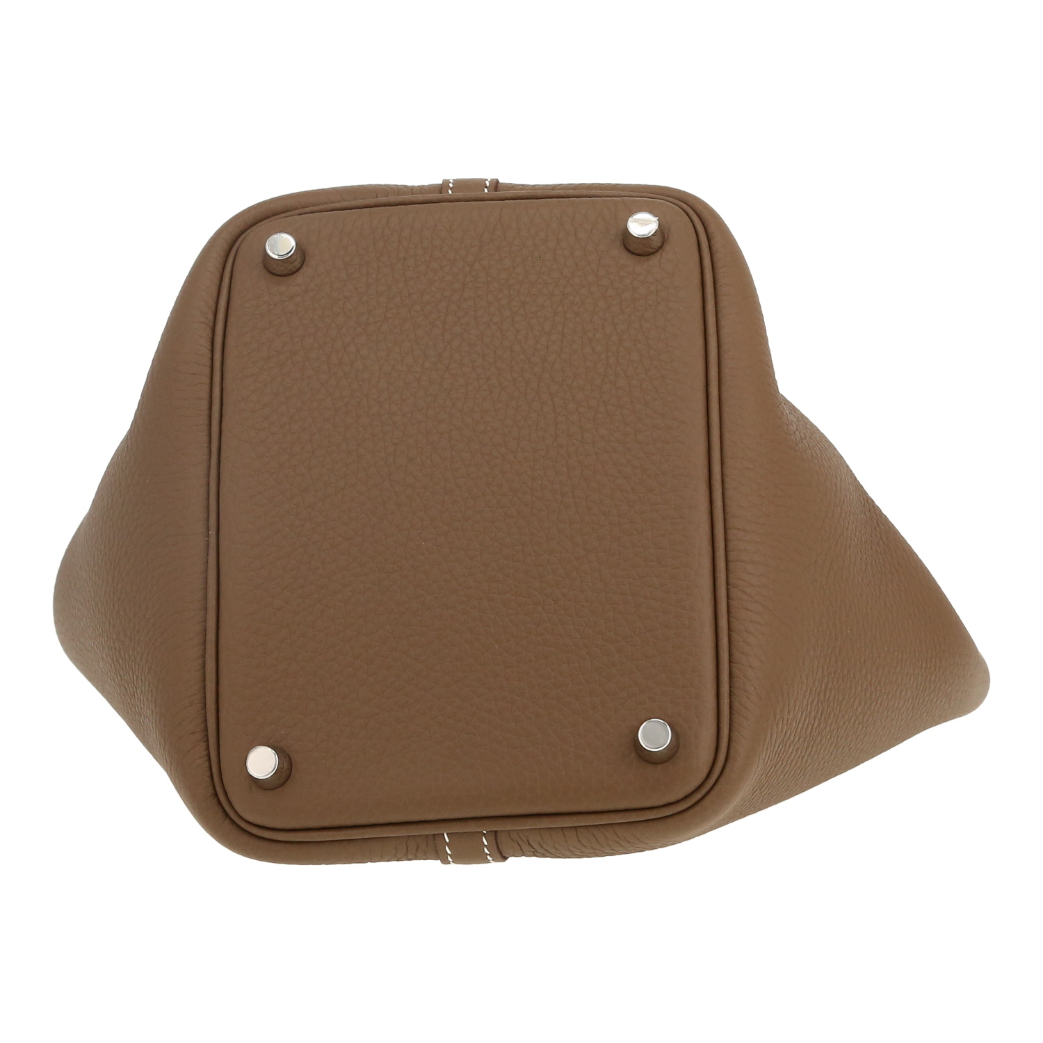 Bolso de mano Hermès  Picotin 18 cm en cuero togo marrón etoupe - Detail D1