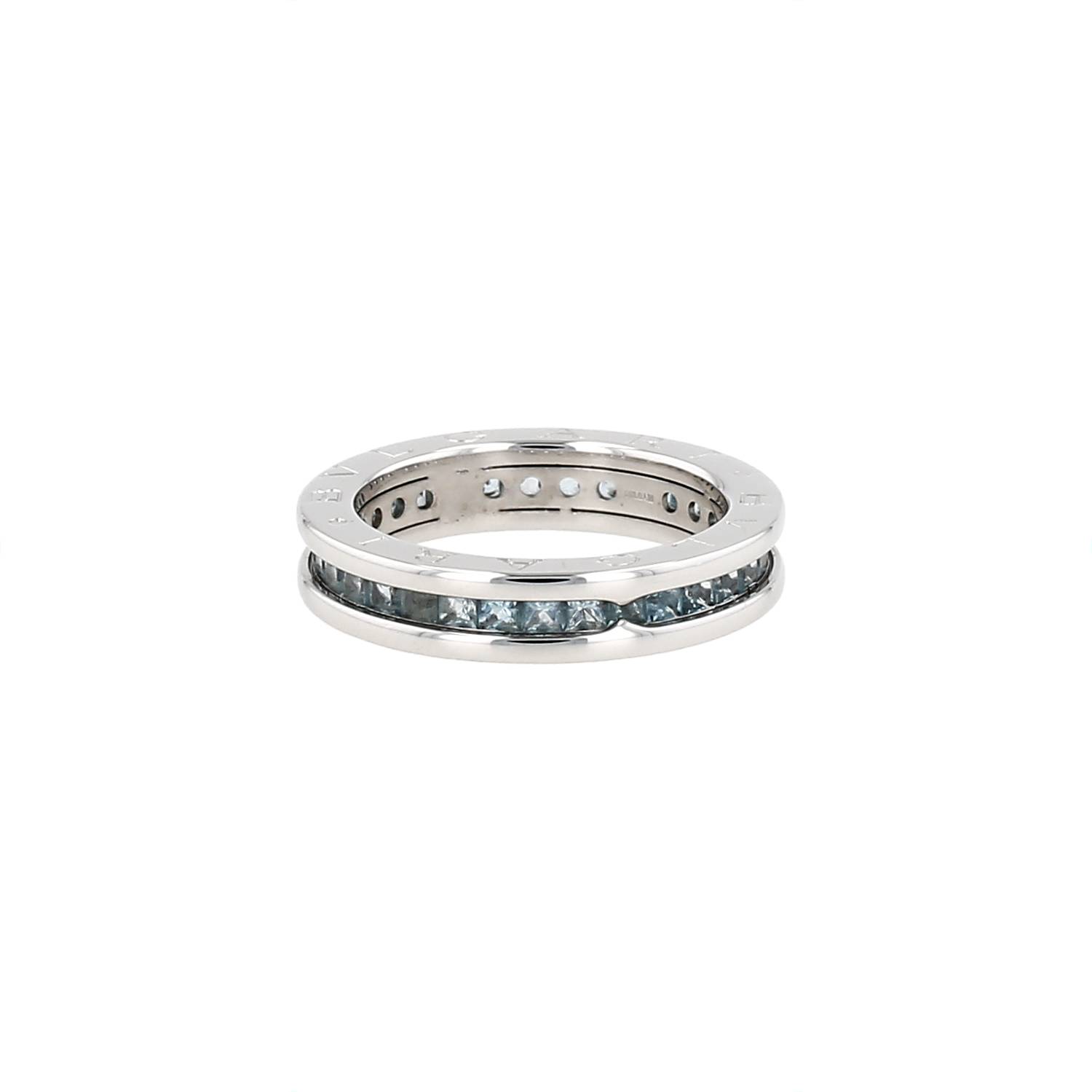 Anello Bulgari B.Zero1 modello piccolo in oro bianco e topazi