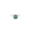 Pomellato Nudo Classic ring in pink gold, white gold and topaz - 360 thumbnail