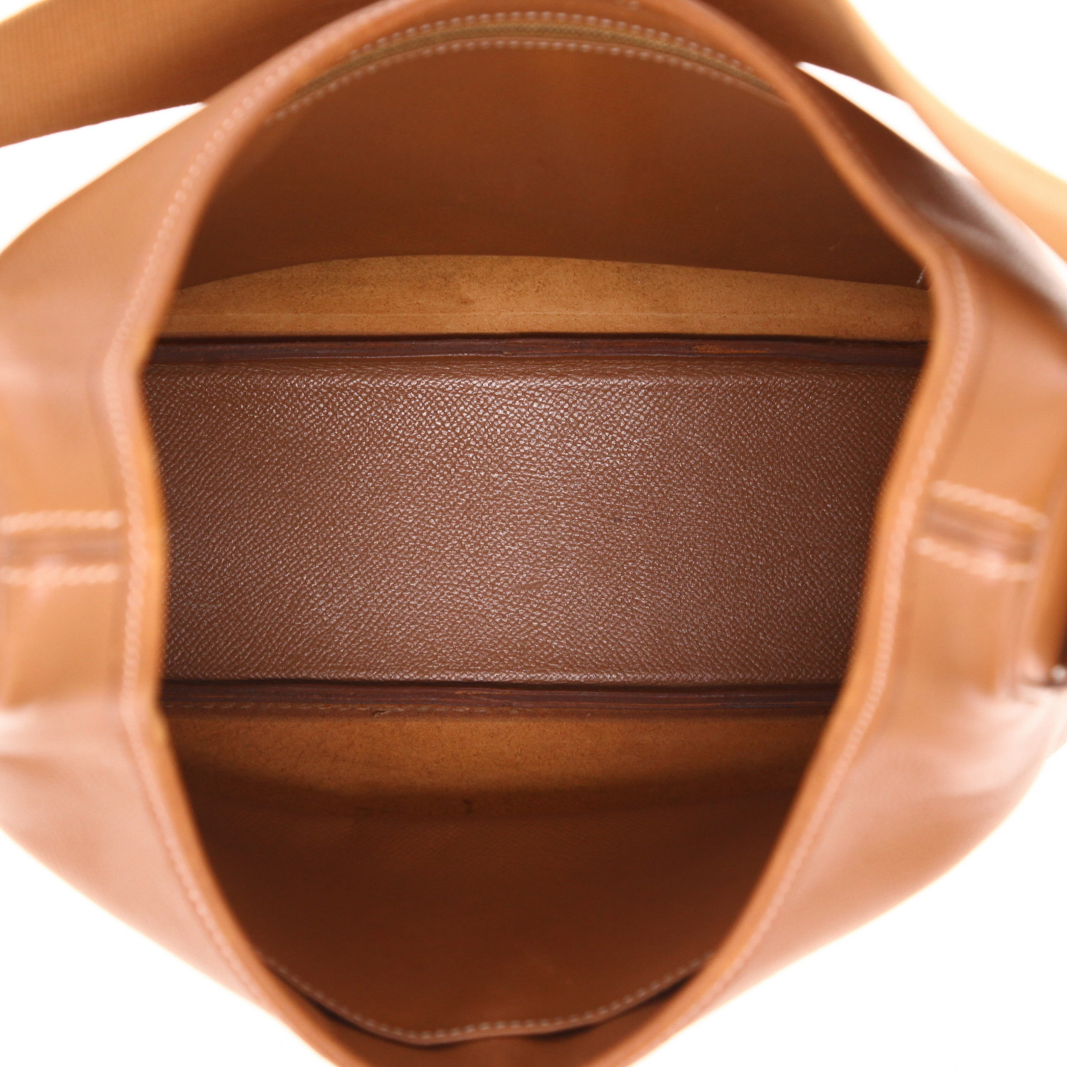 Bolso de mano Hermès  Tsako en cuero Courchevel color oro - Detail D3