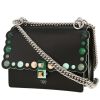 Fendi  Kan I shoulder bag  in black and green leather - 00pp thumbnail