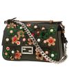 Sac bandoulière Fendi  Baguette en cuir vert-kaki et cuir marron - 00pp thumbnail