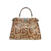 Sac à main Fendi  Peekaboo en python beige rouge et vert - 360 thumbnail