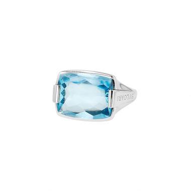 Bague Bulgari Bulgari Bulgari en or blanc et topaze