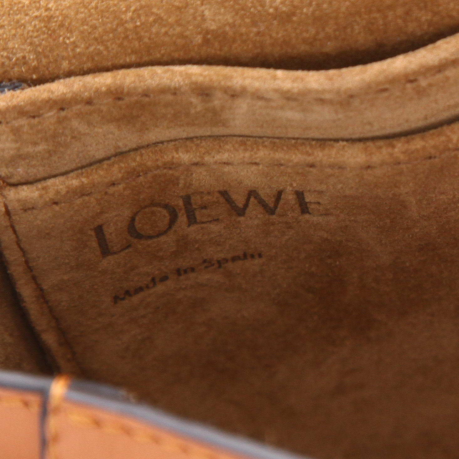 Loewe  Gate shoulder bag  in blue and brown leather - Detail D2