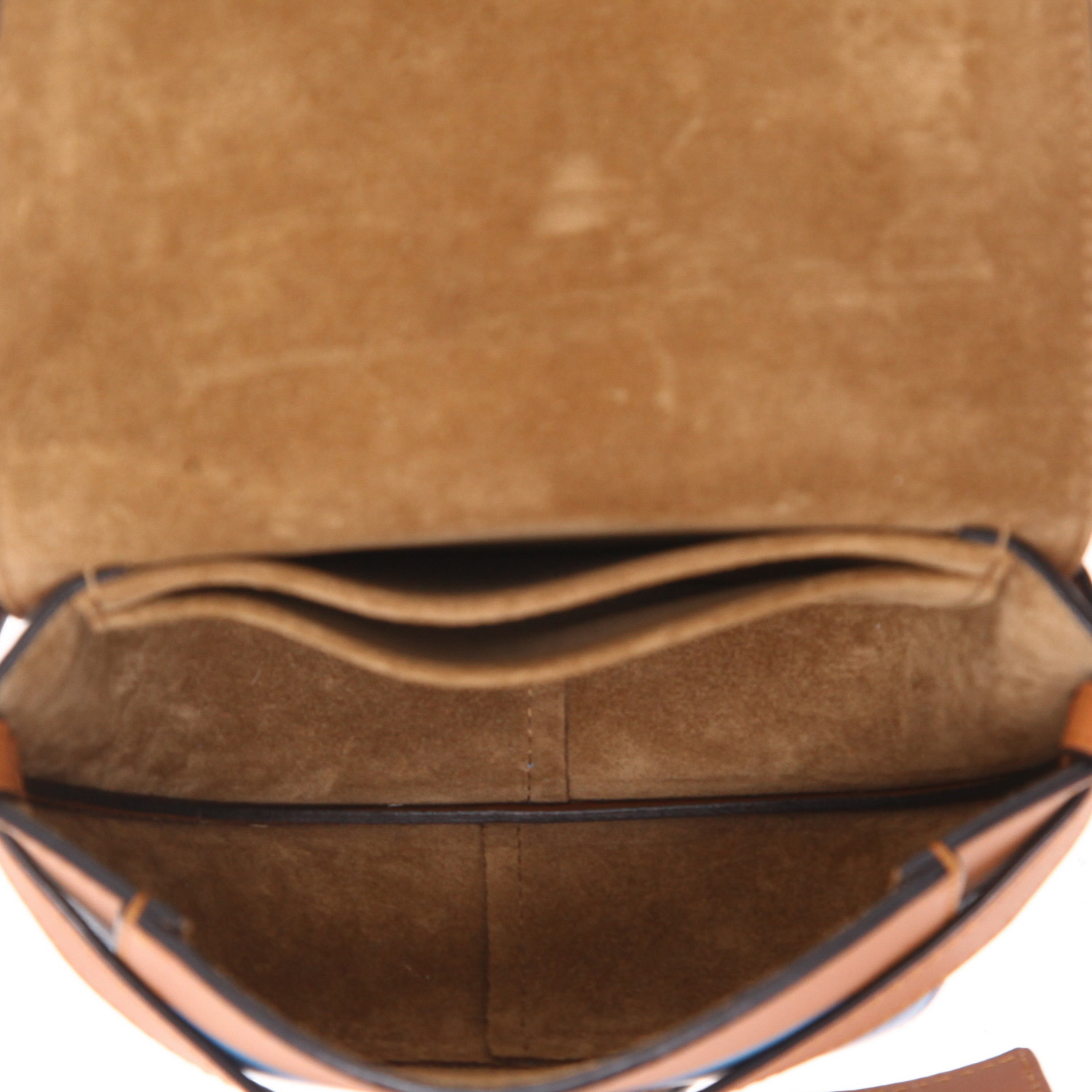 Bolso bandolera Loewe  Gate en cuero azul y marrón - Detail D3