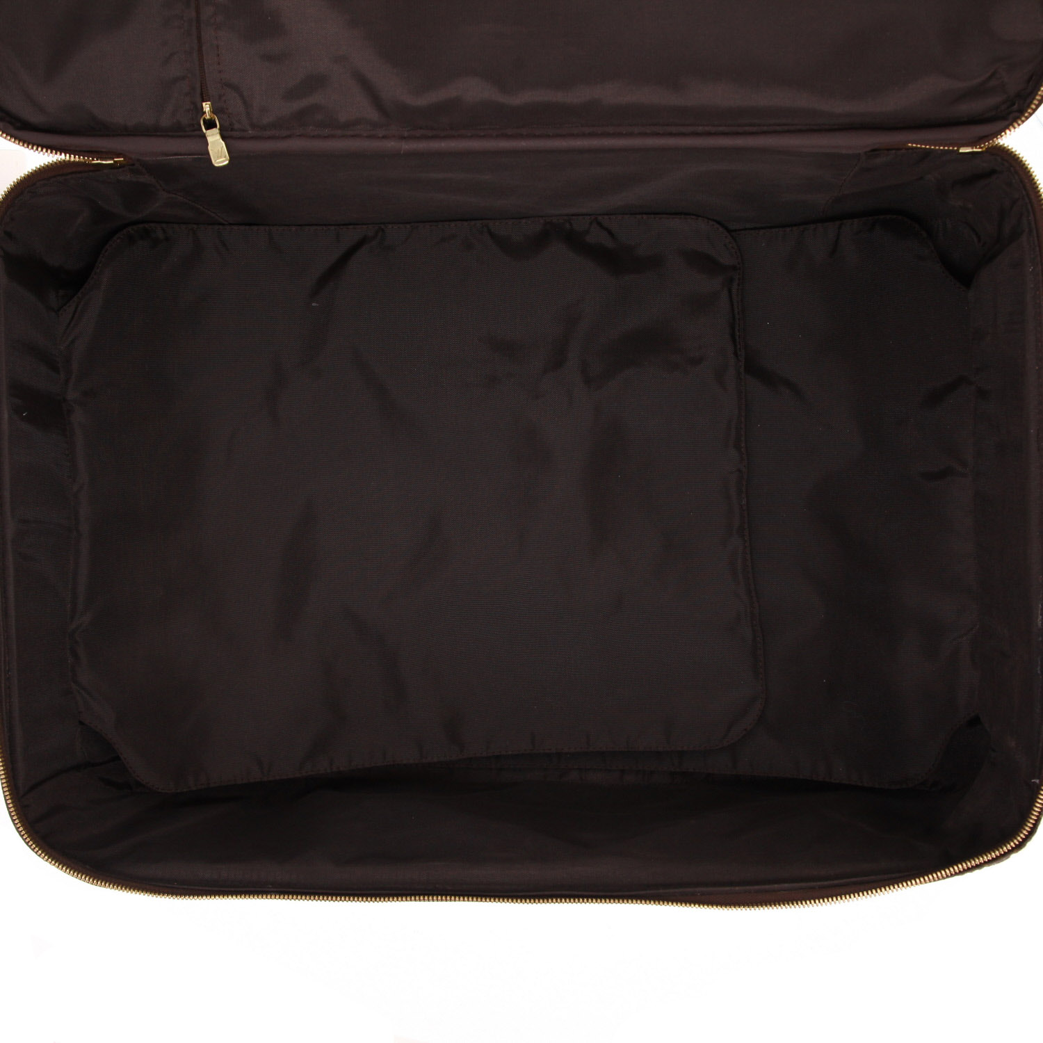Louis Vuitton  Pegase rigid suitcase  monogram canvas  and beige natural leather - Detail D3