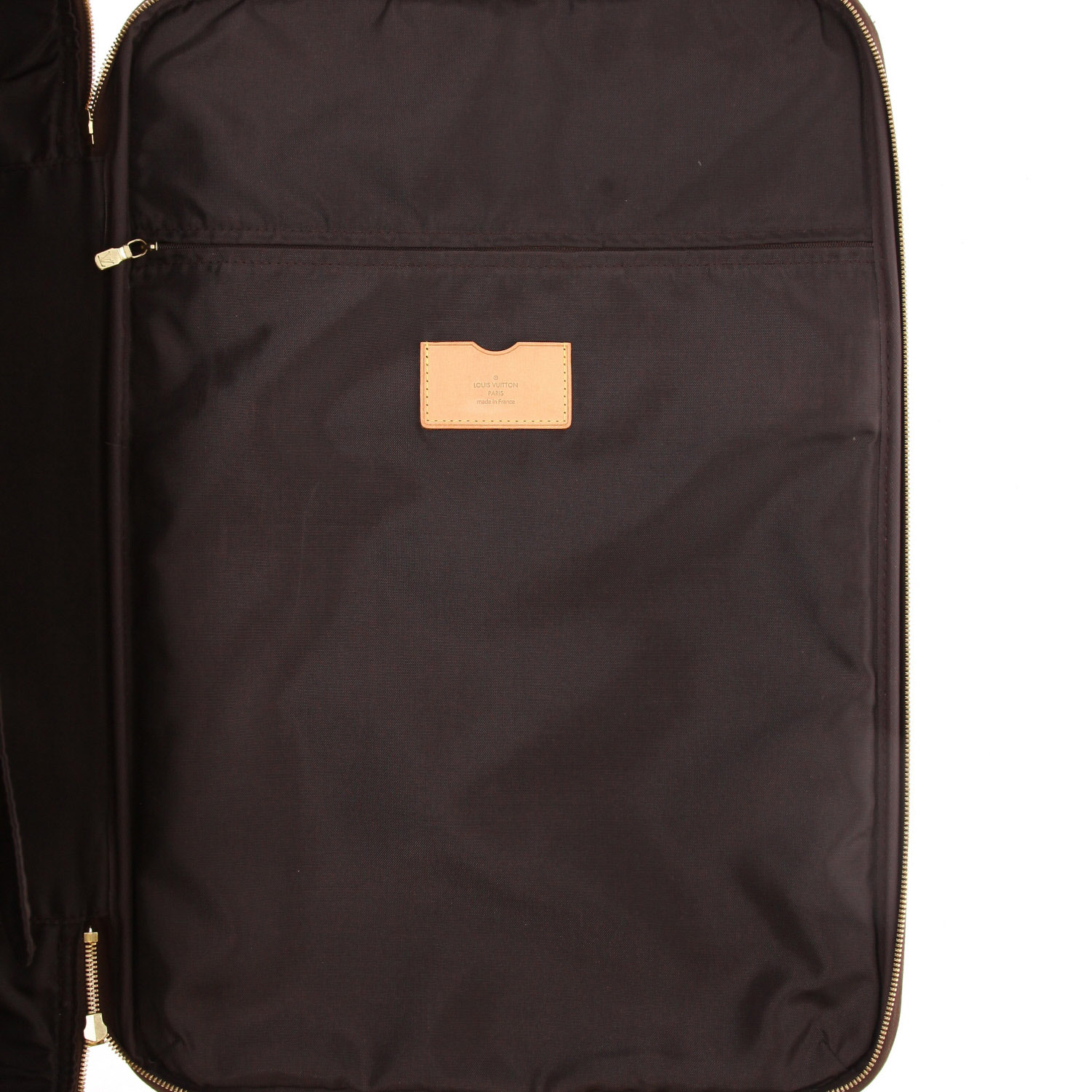 Louis Vuitton  Pegase rigid suitcase  monogram canvas  and beige natural leather - Detail D5