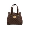 Sac à main Louis Vuitton  Hampstead en toile damier ébène et cuir marron - 360 thumbnail