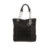 Sac à main Dior  Dior Soft en cuir cannage noir - 360 thumbnail