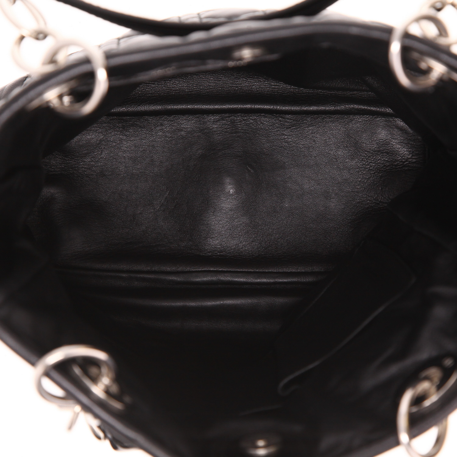 Dior  Dior Soft handbag  in black leather cannage - Detail D3