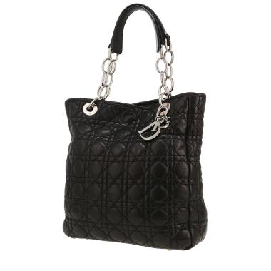 Sac à main Dior  Dior Soft en cuir cannage noir