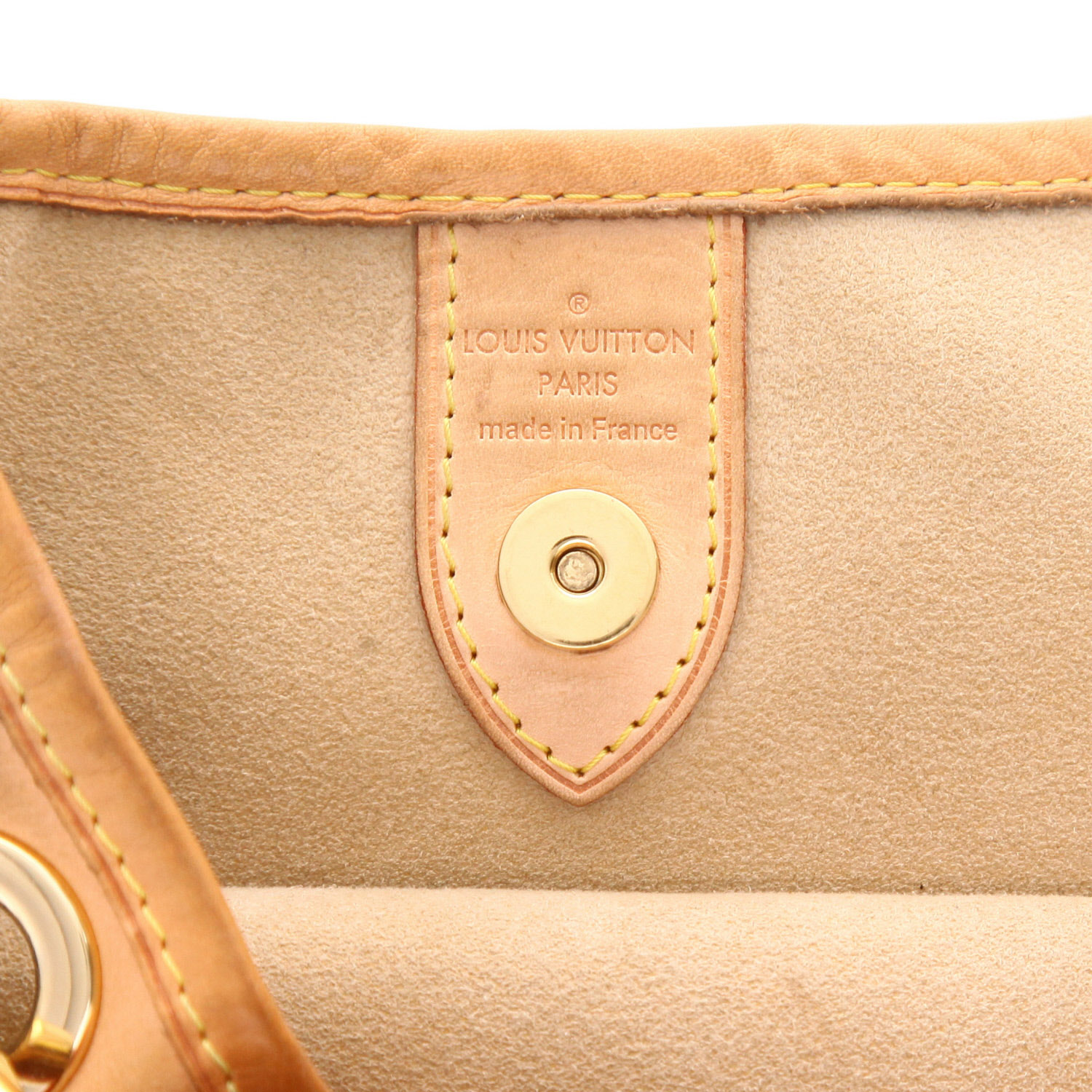 Borsa Louis Vuitton  Galliera in tela monogram marrone e pelle naturale - Detail D2