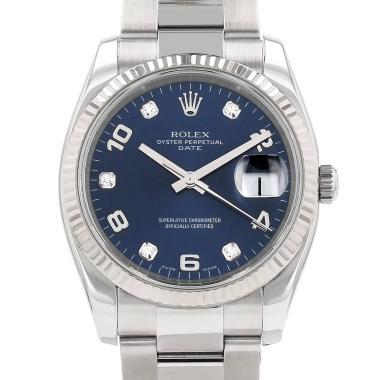 Montre Rolex Oysterdate en or blanc et acier Ref: Rolex - 115234  Vers 2008
