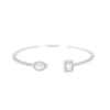 Bracciale Messika My Twin in oro bianco e diamanti - 360 thumbnail