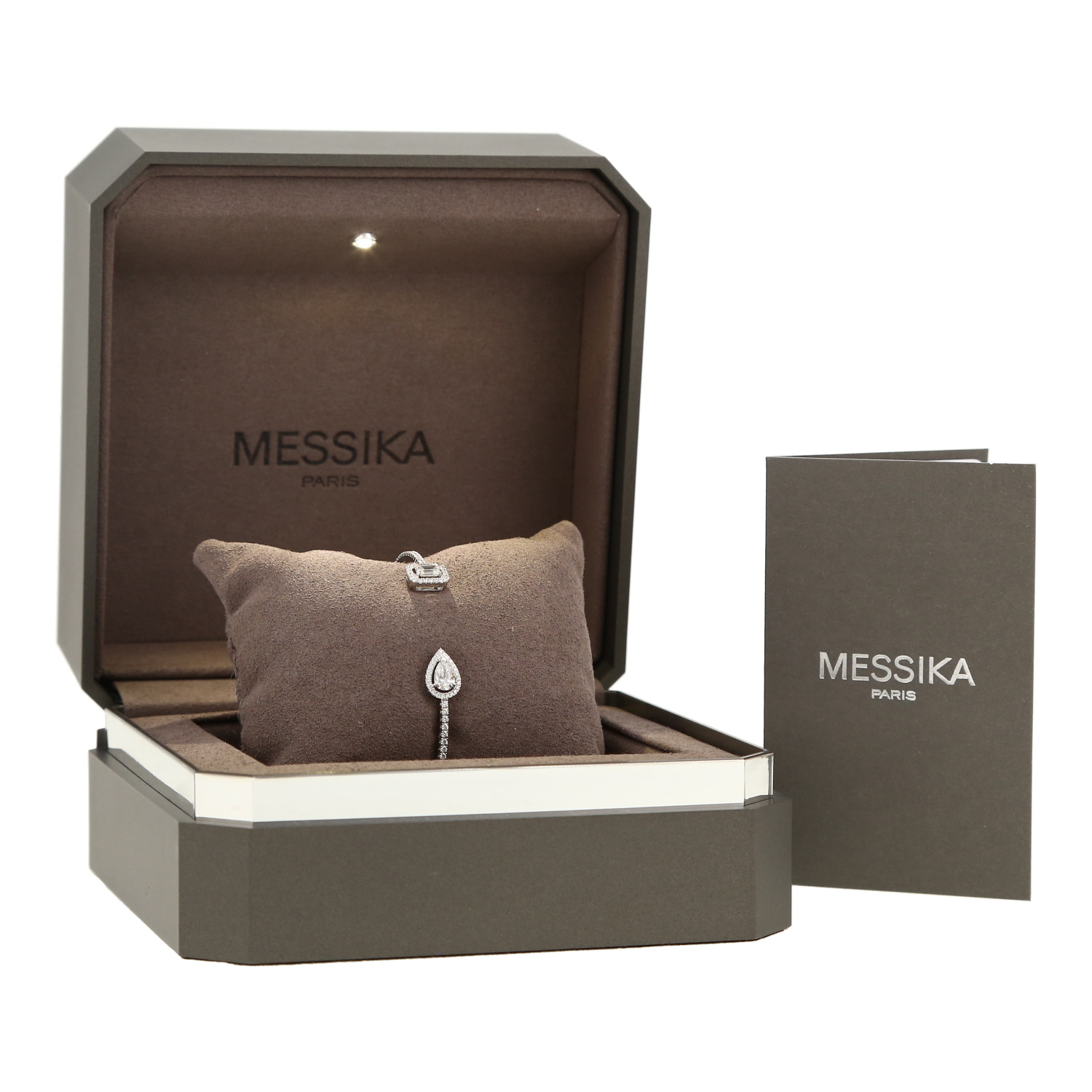 Brazalete Messika My Twin de oro blanco y diamantes