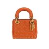 Borsa Dior  Lady Dior in pelle arancione - 360 thumbnail