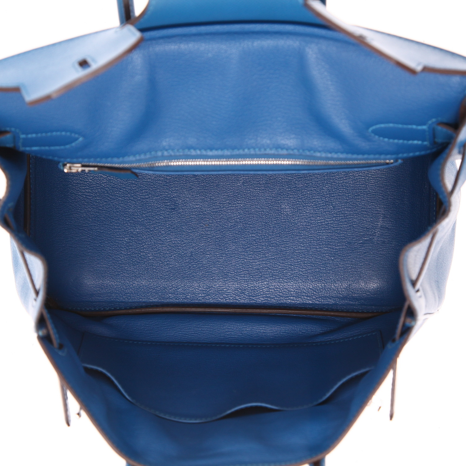 Hermès  Birkin 30 cm handbag  in blue epsom leather - Detail D3