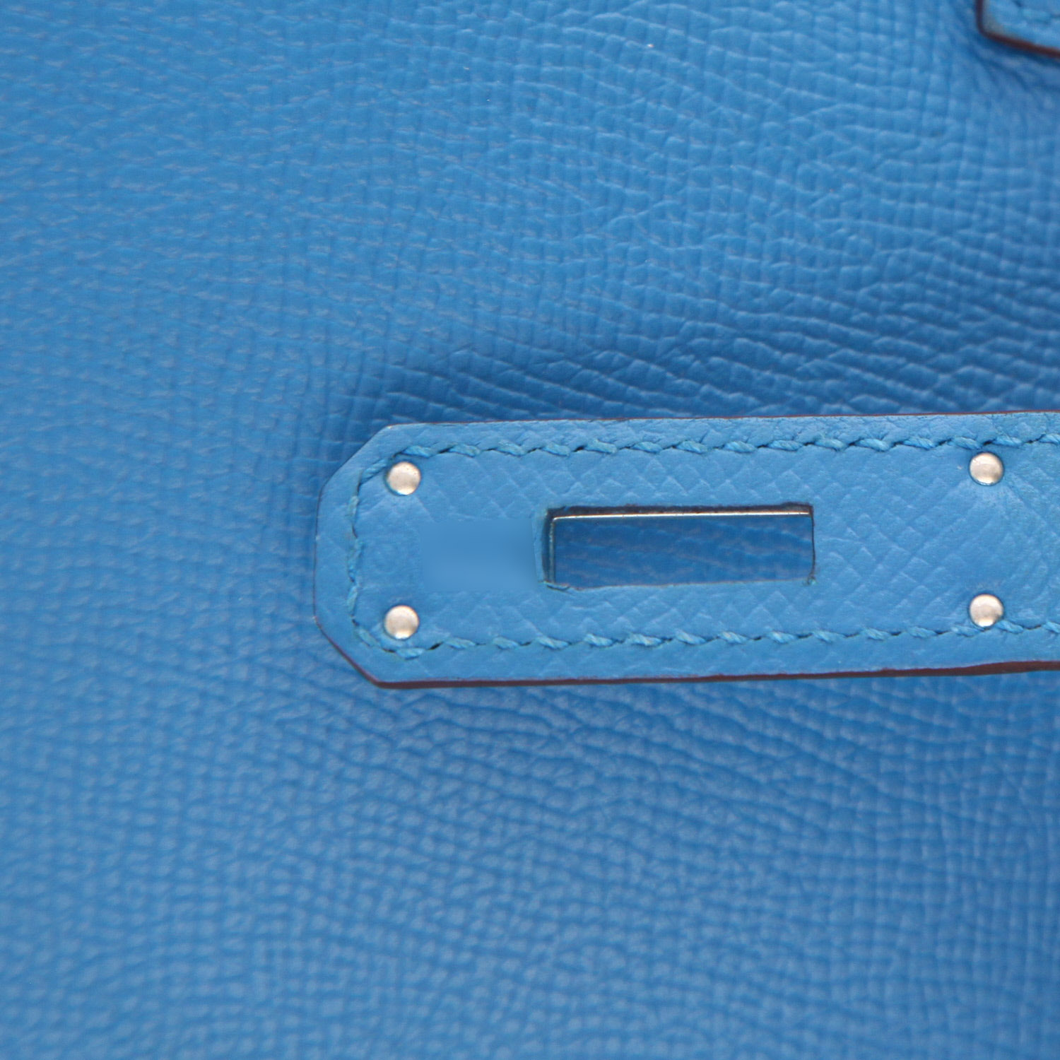 Sac à main Hermès  Birkin 30 cm en cuir epsom bleu - Detail D4