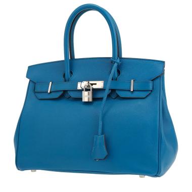 Hermès  Birkin 30 cm handbag  in blue epsom leather
