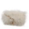 Sac bandoulière Chanel  Mini Timeless en cuir matelassé blanc et fourrure blanche - 00pp thumbnail