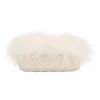 Chanel  Mini Timeless shoulder bag  in white quilted leather  and white furr - Detail D1 thumbnail