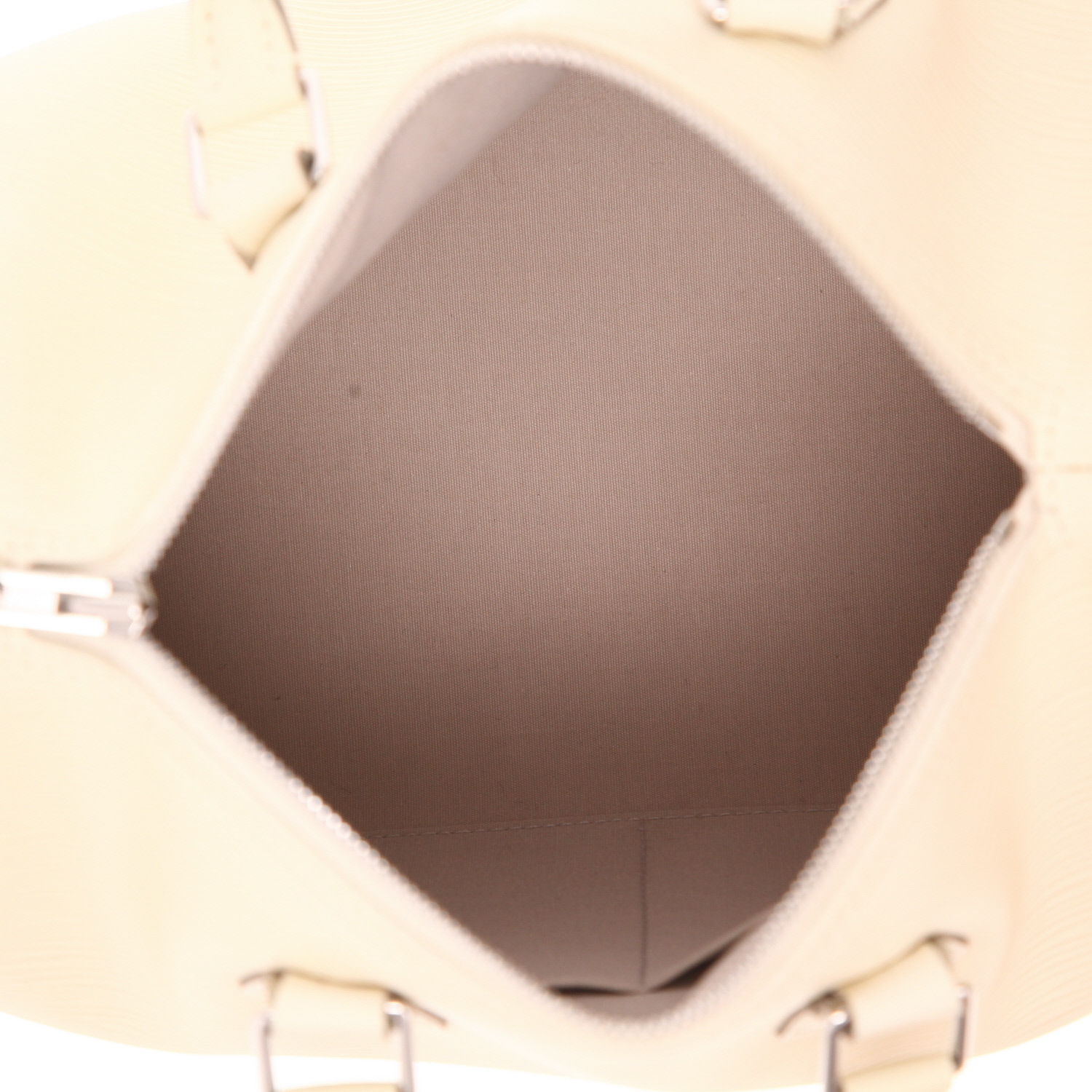 Sac à main Louis Vuitton  Speedy 30 en cuir épi blanc-cassé - Detail D3