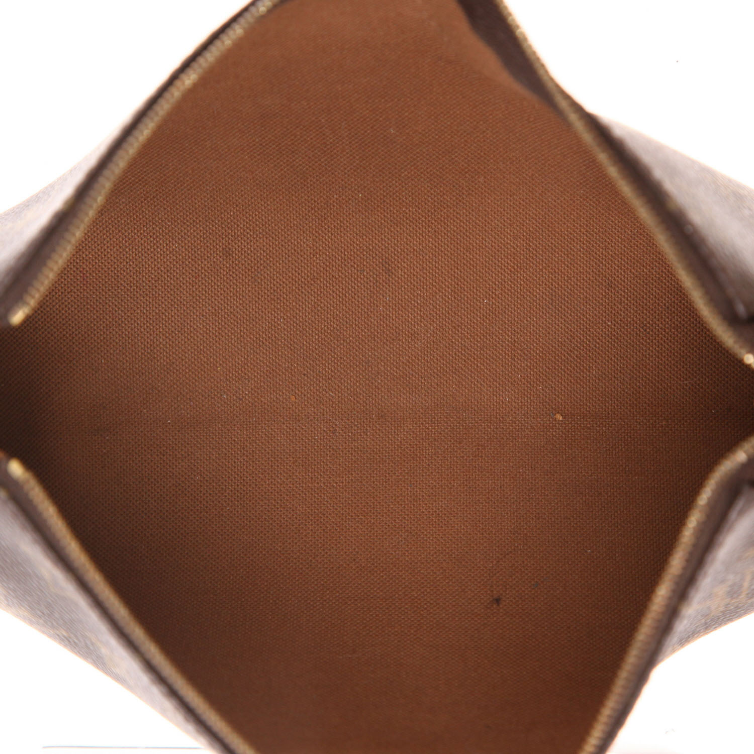 Sac bandoulière Louis Vuitton  Eva en toile monogram marron et cuir naturel - Detail D3